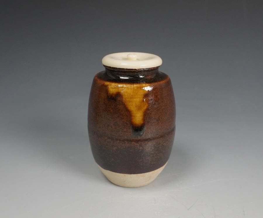 ろ*み様 一陶 瀬戸茶入 金剛金襴仕覆 共箱 茶道具