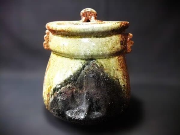 信楽 双耳付 水差 「小河仁斉」茶道具