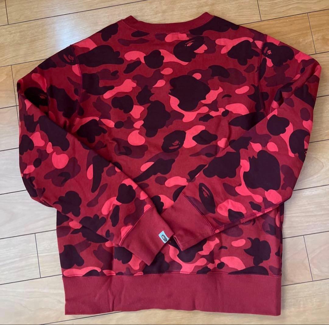 A BATHING APE レッドカモフラージュ トレーナー　※買ってください