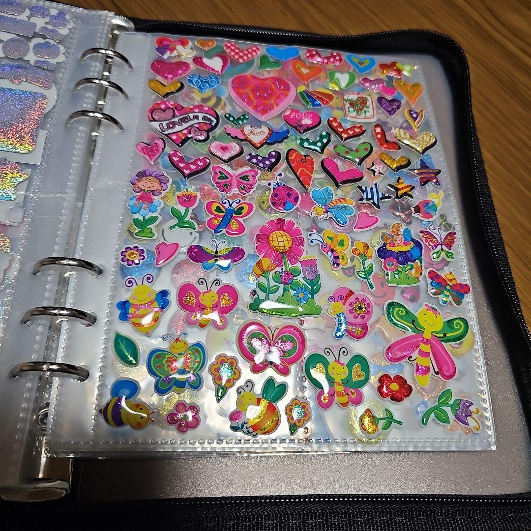 シール帳完成品　おはじきシール、タイルシール