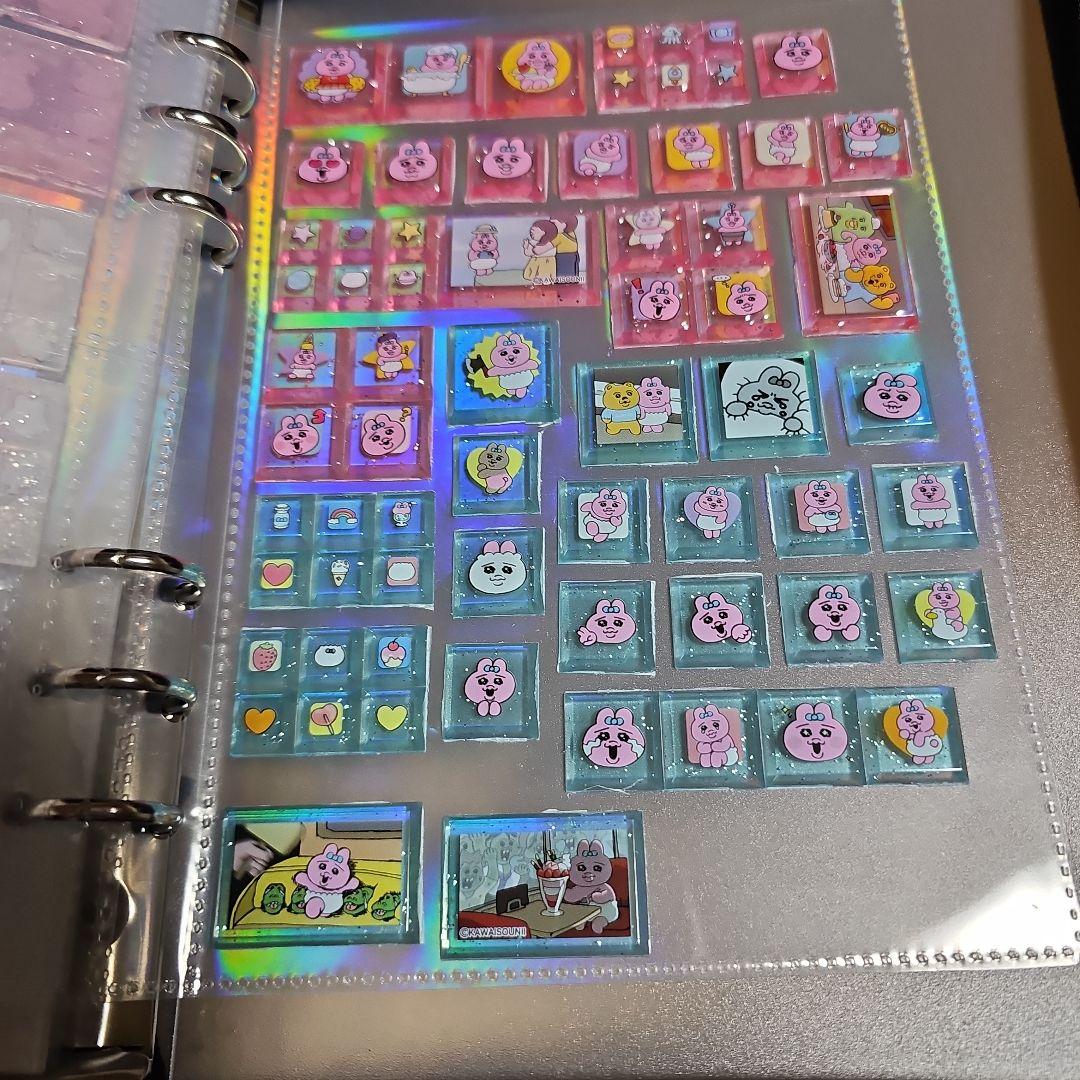 シール帳完成品　おはじきシール、タイルシール