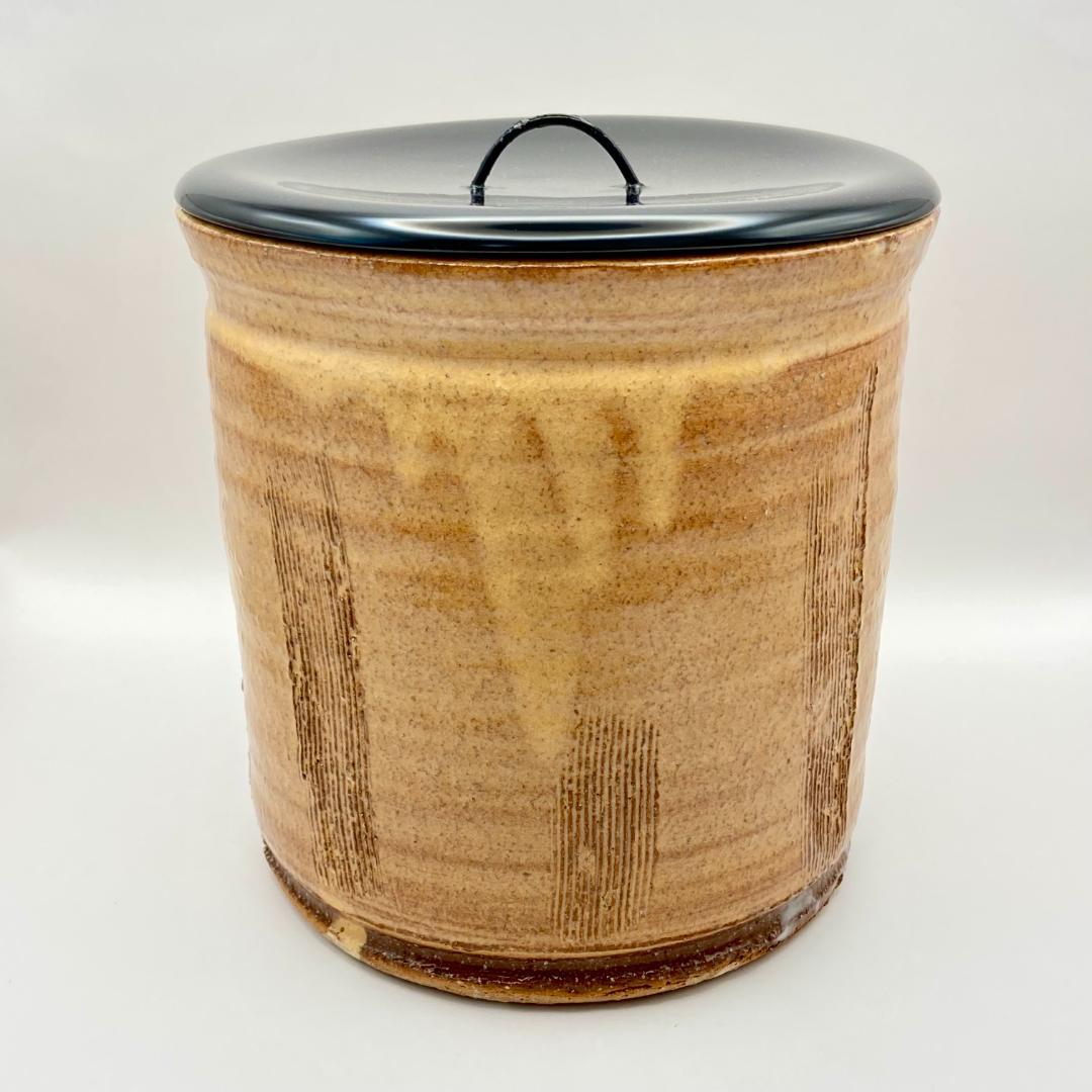 一重口水指 萩焼　大野孝晴 瑞峰窯　共箱　茶道具　茶器　共蓋付　伝統工芸品