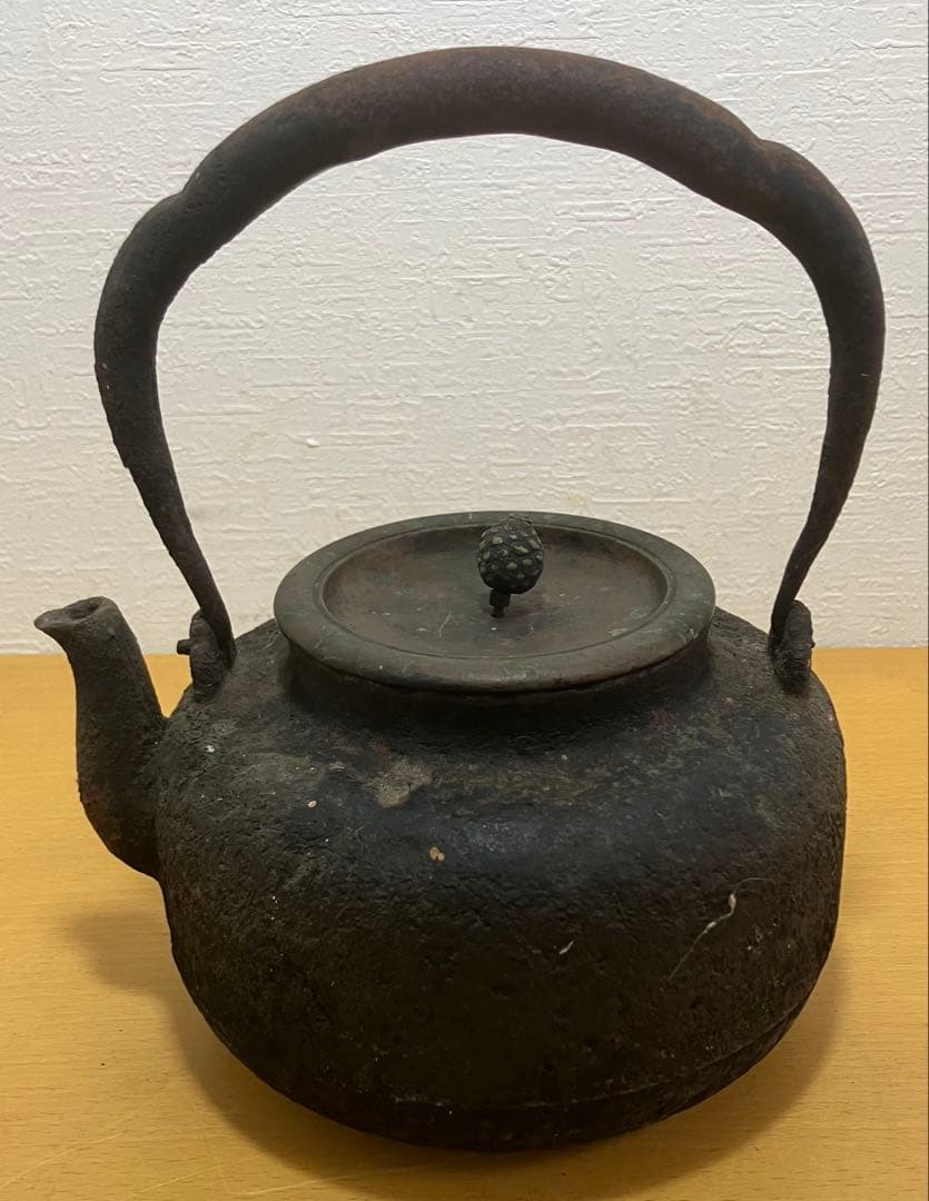 【時代物】龍文堂造 鉄壺 古い鉄 煎茶道具 茶道具 骨董 アンティーク