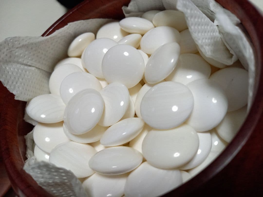 日向製　碁盤　桂　板目　木裏　碁石　本蛤　35号　一式