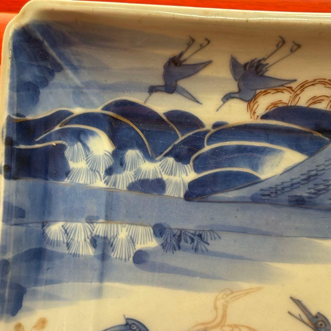 江戸時代　古伊万里　富士山　角皿