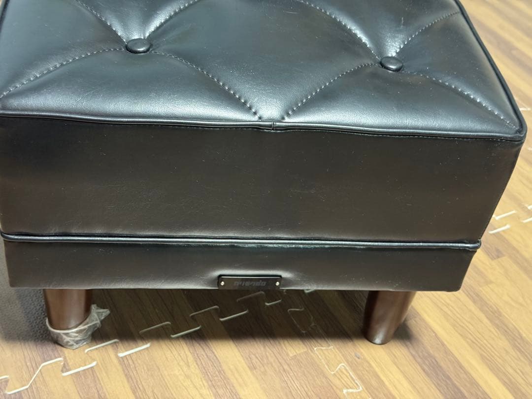 karimoku 合成皮革 オットマン 黒