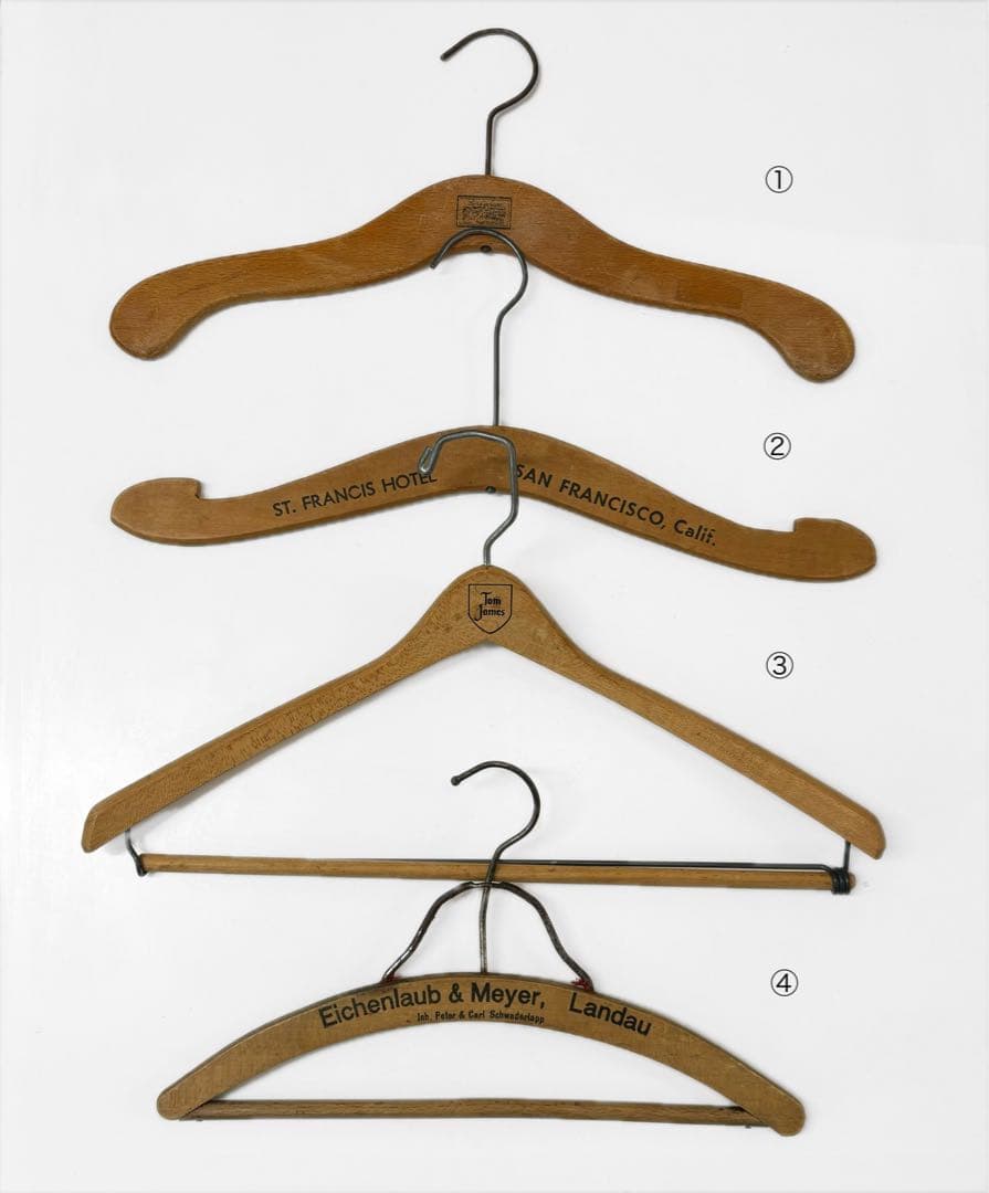 アンティーク　ビンテージ　vintage 木製　ハンガーセット　アメリカ