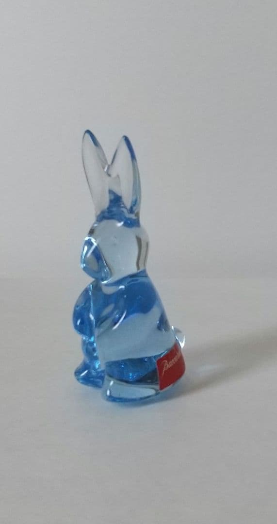 BACCARATバカラ　兎ウサギ　開運　ブルー系　置物　未使用　廃盤