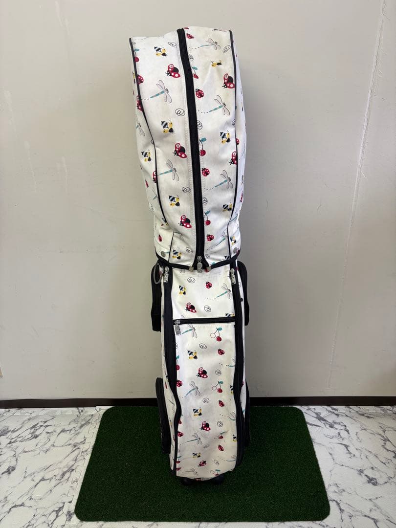 M・U SPORTS ユニーク柄 ホワイト ゴルフ キャディバッグ