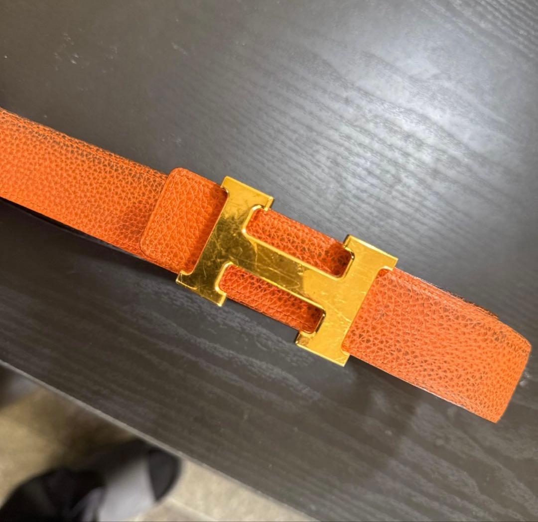 HERMES エルメス コンスタンスリバーシブルベルト85ゴールドカラーバックル