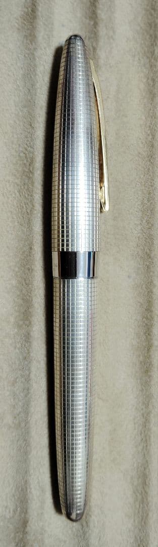希少 パイロット万年筆 エリート シルバーン 格子 細字 (初期型/吸入式)