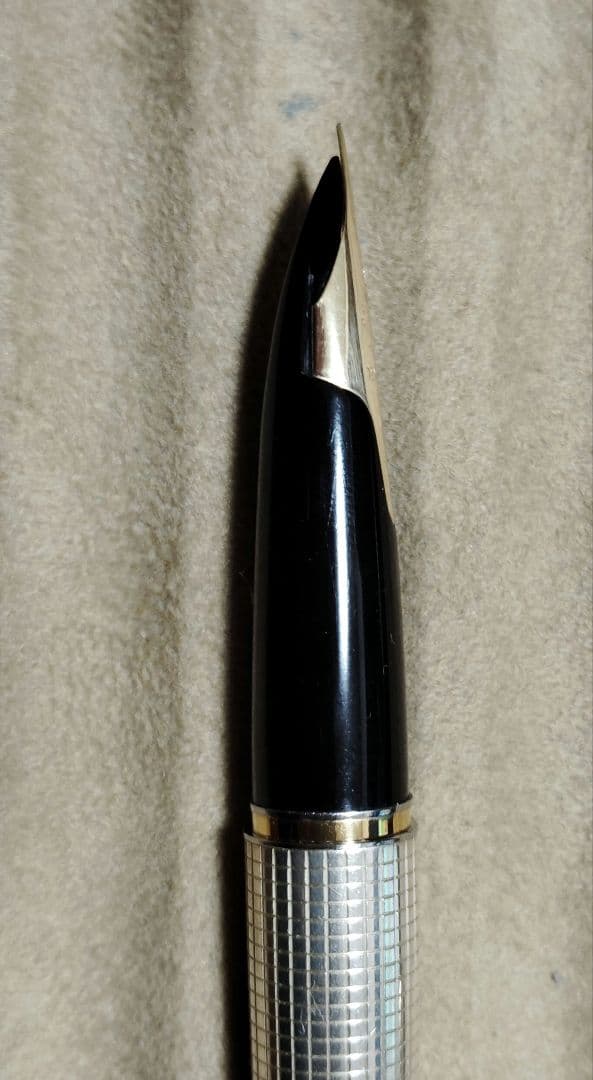 希少 パイロット万年筆 エリート シルバーン 格子 細字 (初期型/吸入式)