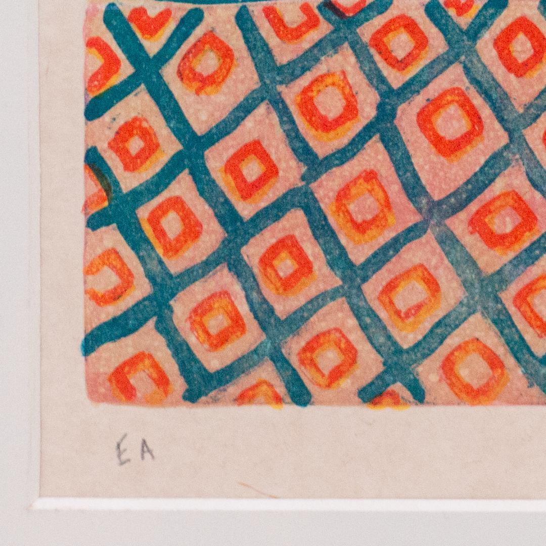 【真作・版画】ポール・アイズピリ「青いバックの花」