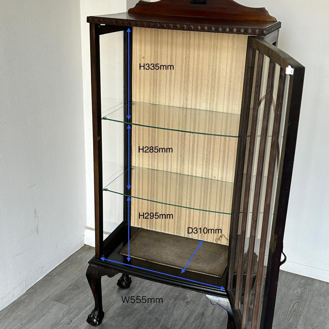 イギリス アンティーク家具 ディスプレイ キャビネット 1930年頃 768A