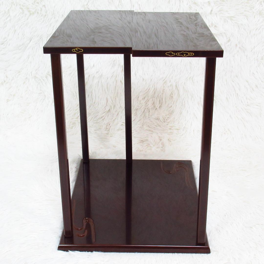 茶道具 山雲棚 京塗師「川瀬表完 作」組立式 鵬雲斎好 茶棚