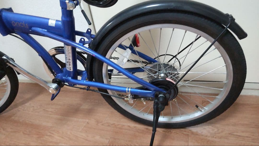 CAPTAIN STAG 折り畳み自転車 青色 前バスケット付 引取限定 愛知県