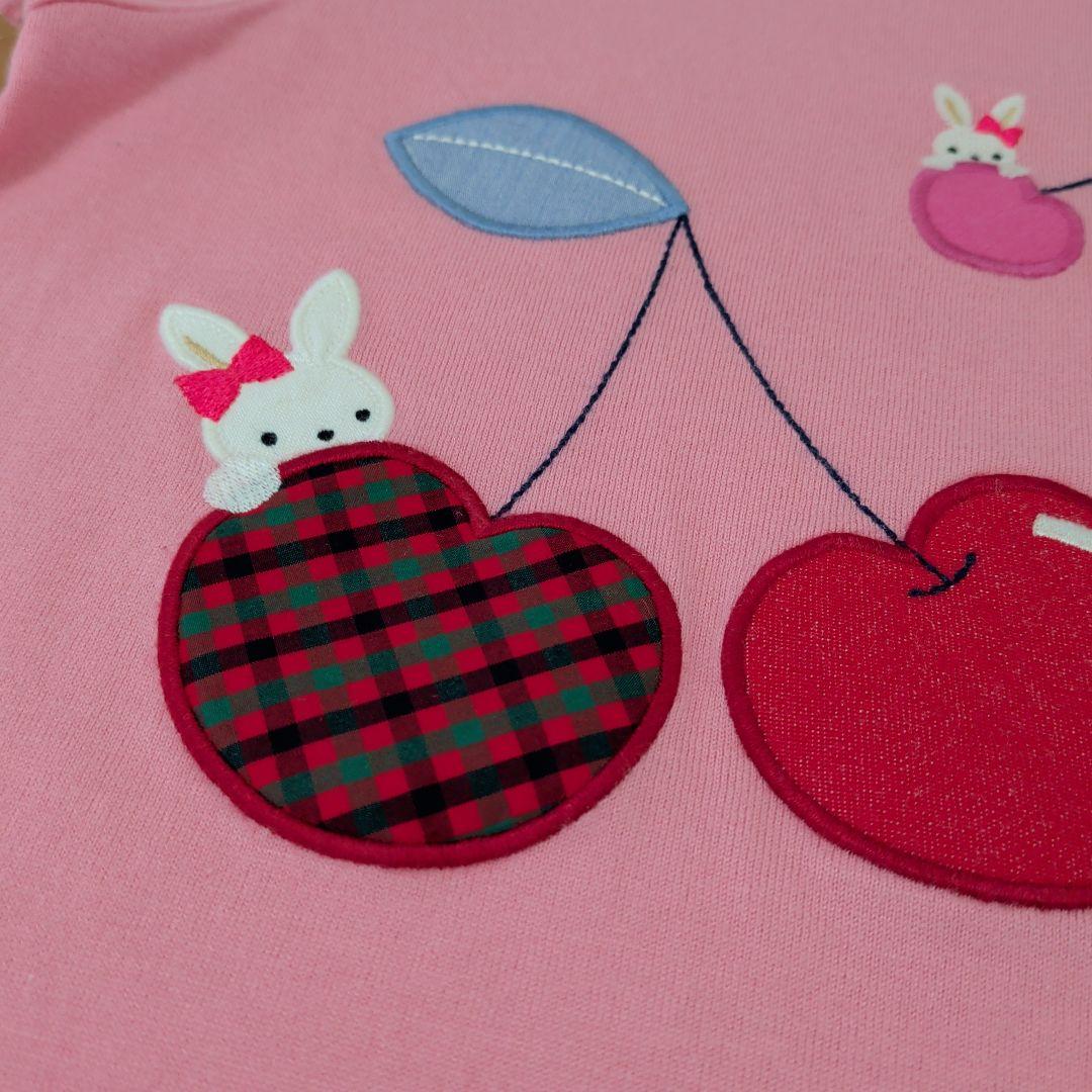 ファミリア ウサギとクマ ピンクTシャツ 100cm 1回着用 クリーニング済み