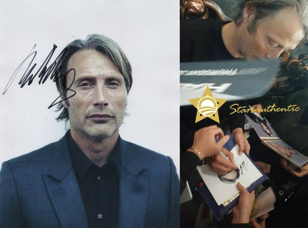 直筆サイン入り写真 マッツ・ミケルセン 俳優 デンマーク SA鑑定済