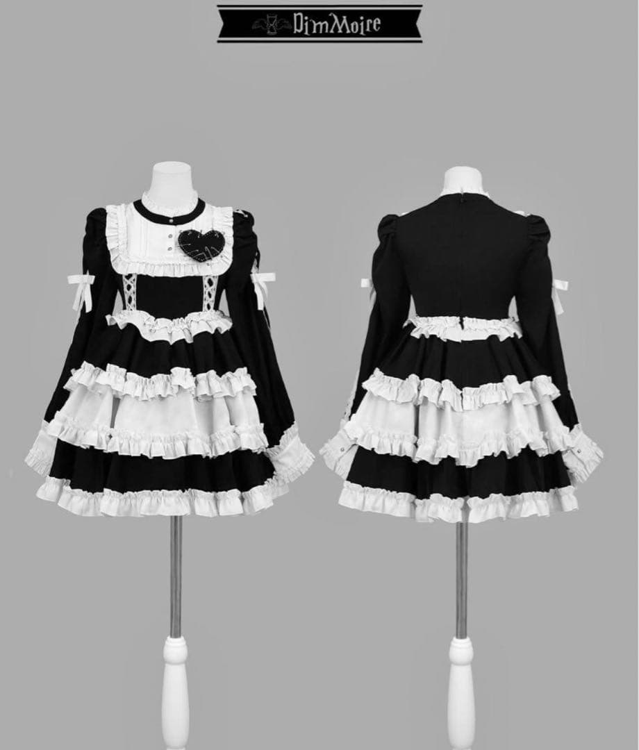 Dimmoire フリルに埋もれて見る悪夢ドレス Black&White