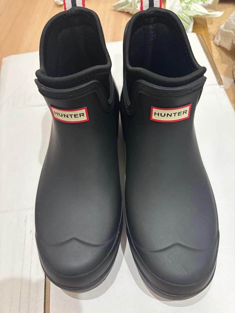 HUNTER ブラック ショートブーツ　レインブーツ