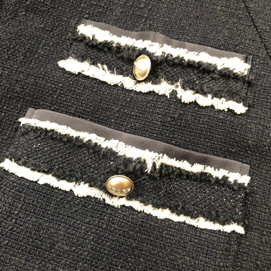 【美品】アドーア-ADORE-ツイードフリンジジャンパースカート