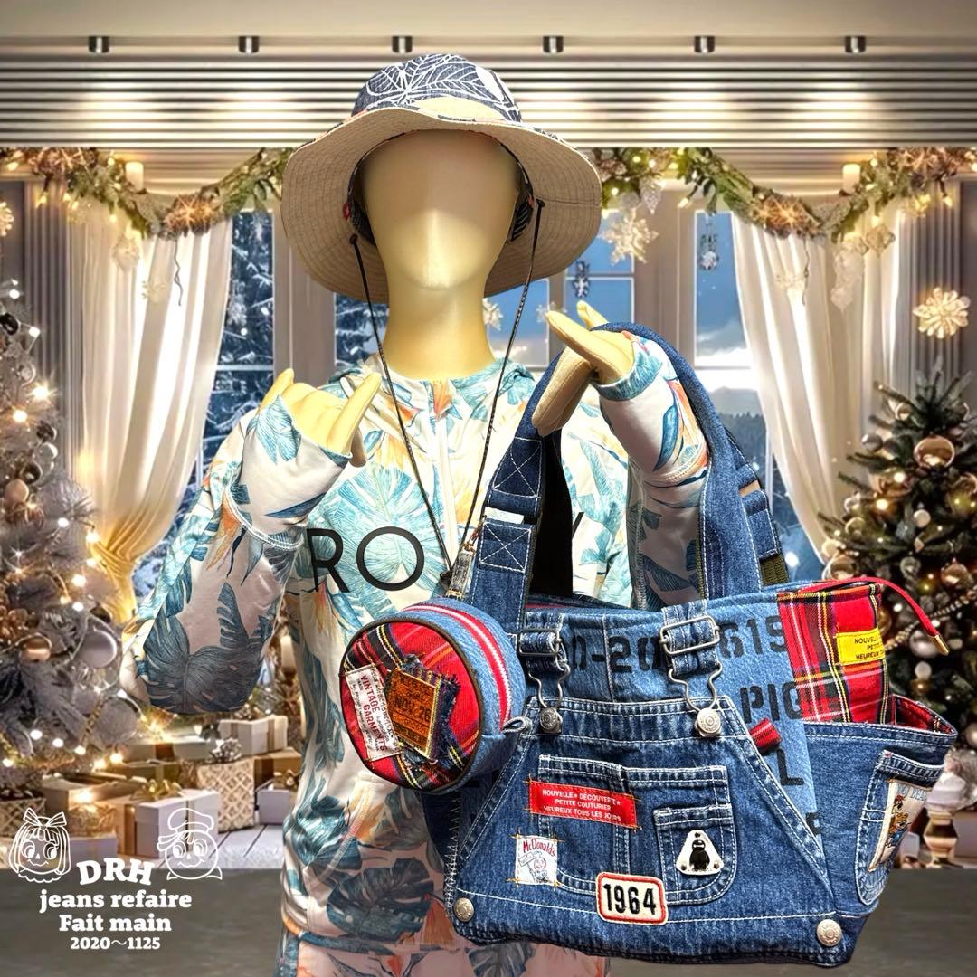 デニムリメイクバッグ An organizer bag 仕切りバッグ