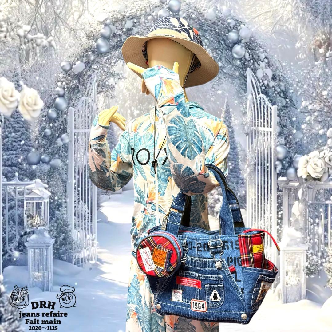 デニムリメイクバッグ An organizer bag 仕切りバッグ