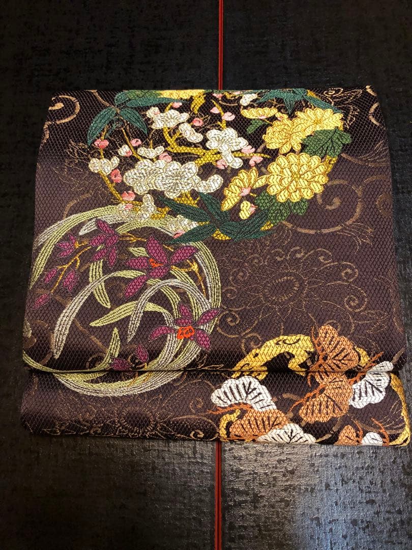 お値下げ致しました。 手 機 袋 帯　　　花　の　丸　紋