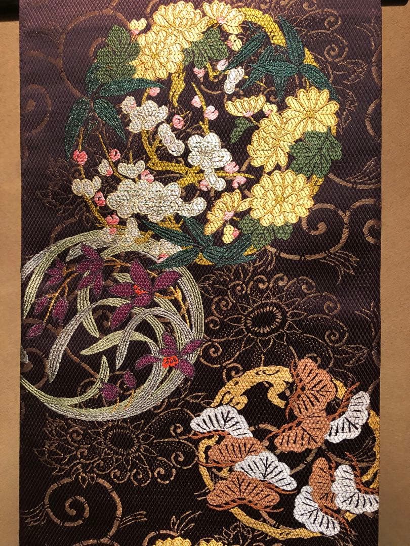 お値下げ致しました。 手 機 袋 帯　　　花　の　丸　紋