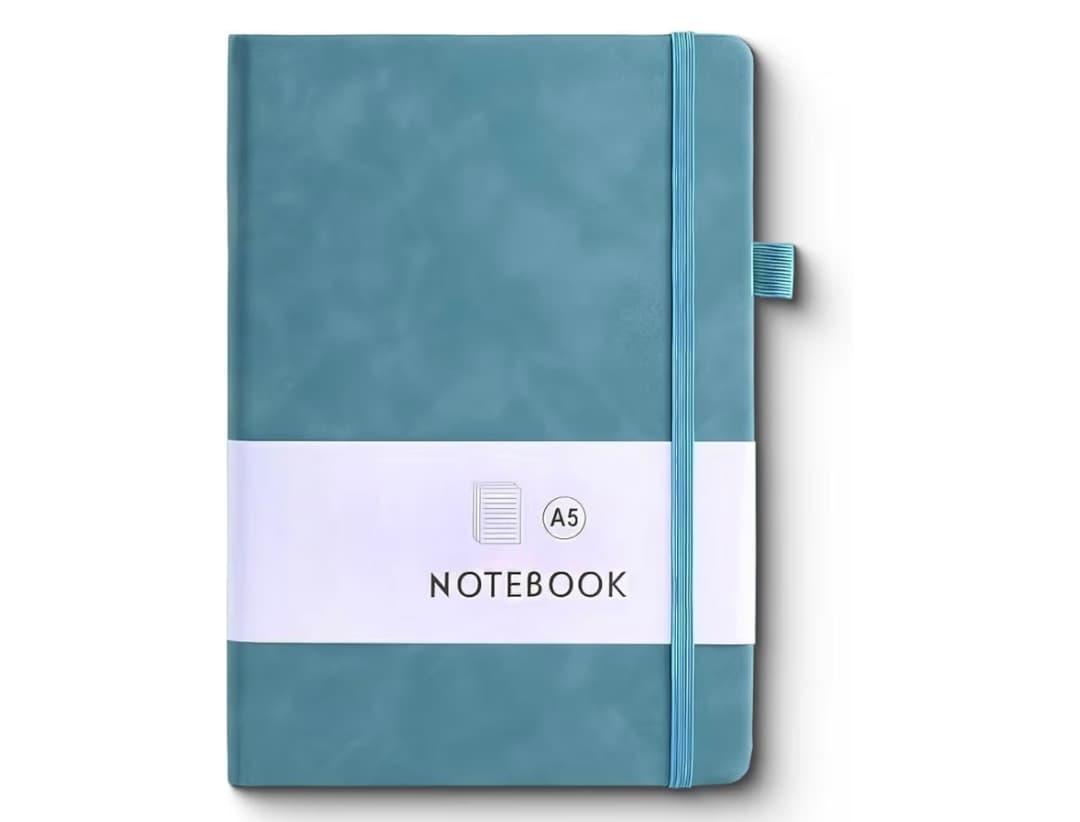 青い無地ノート A5サイズ しおり付き