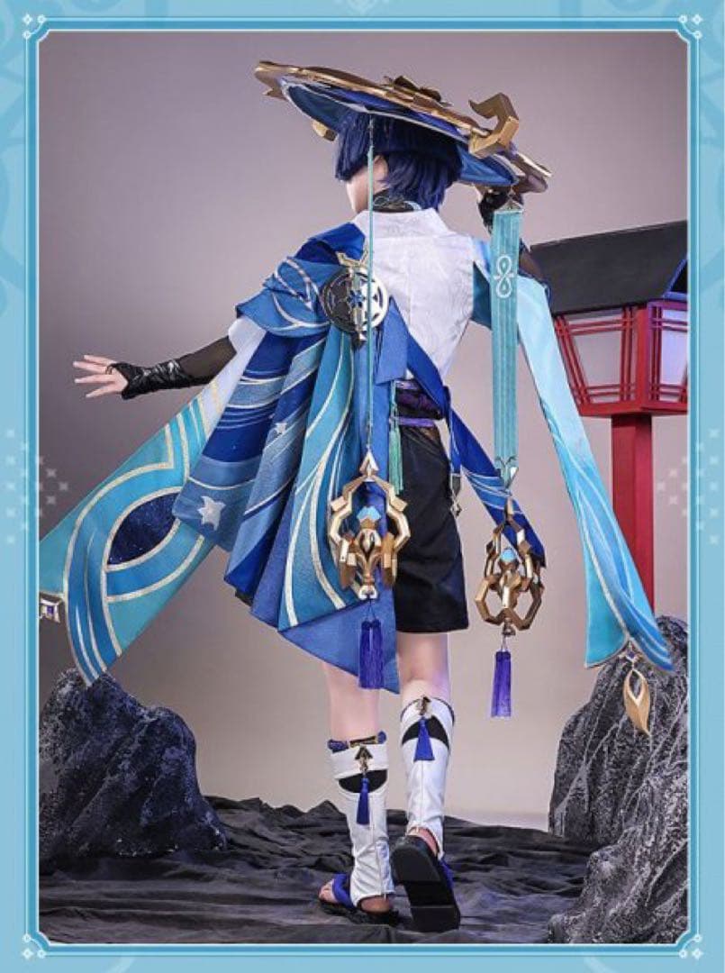 原神 放浪者 三分妄想製 sサイズ 笠＋下駄付き フルセット