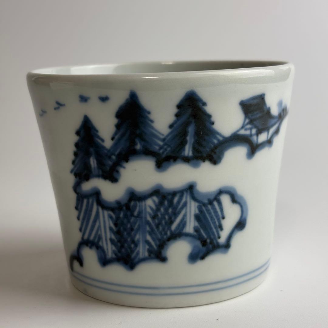 古伊万里 染付 そば猪口 伊万里 酒器 酒盃 盃 ぐい呑 蕎麦 猪口