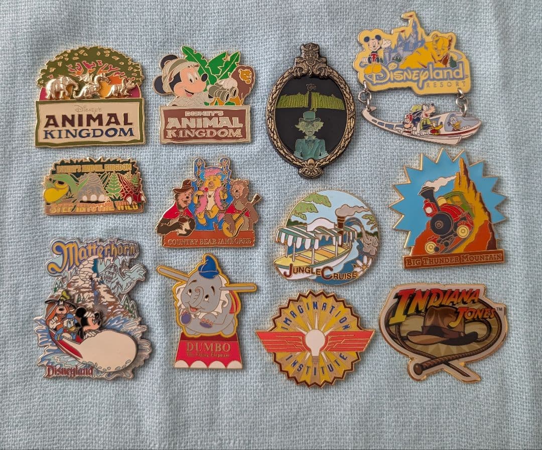 TDL WDW アトラクション ピンバッジ