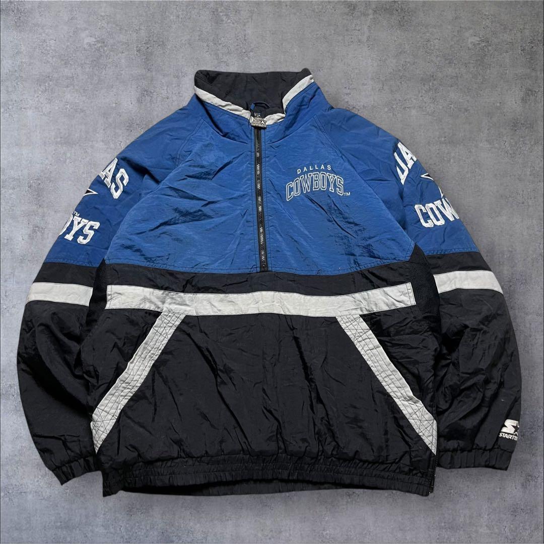 90s STARTER NFL カウボーイズ 中綿 ハーフジップジャケット