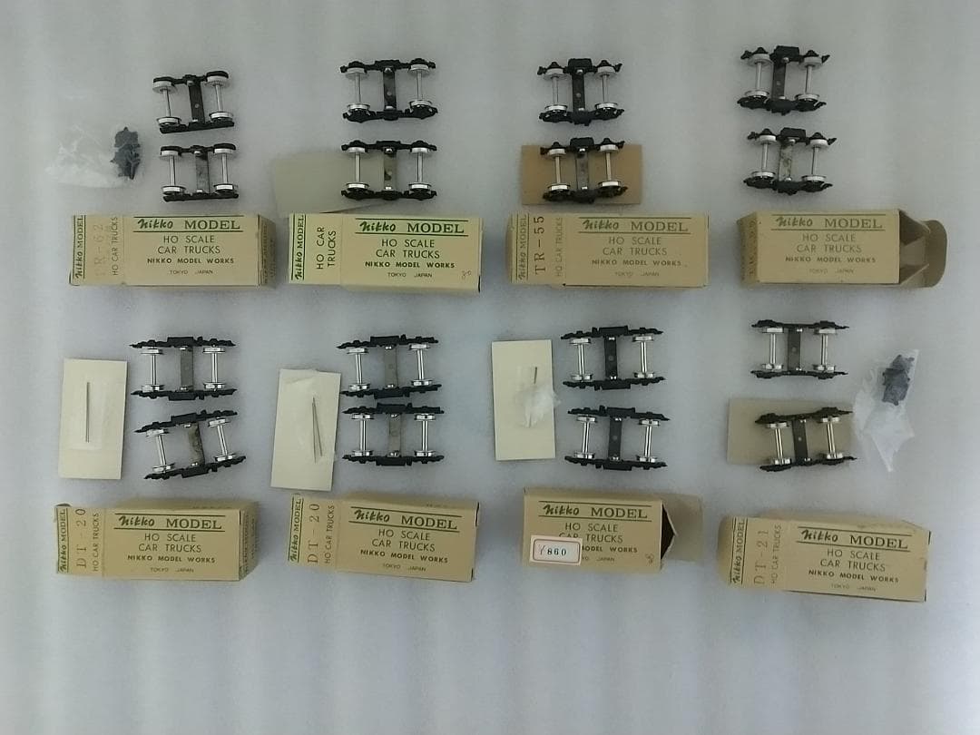 日光モデル台車８個　TR-55 DT-20 TR-48 TR-62 DT-21
