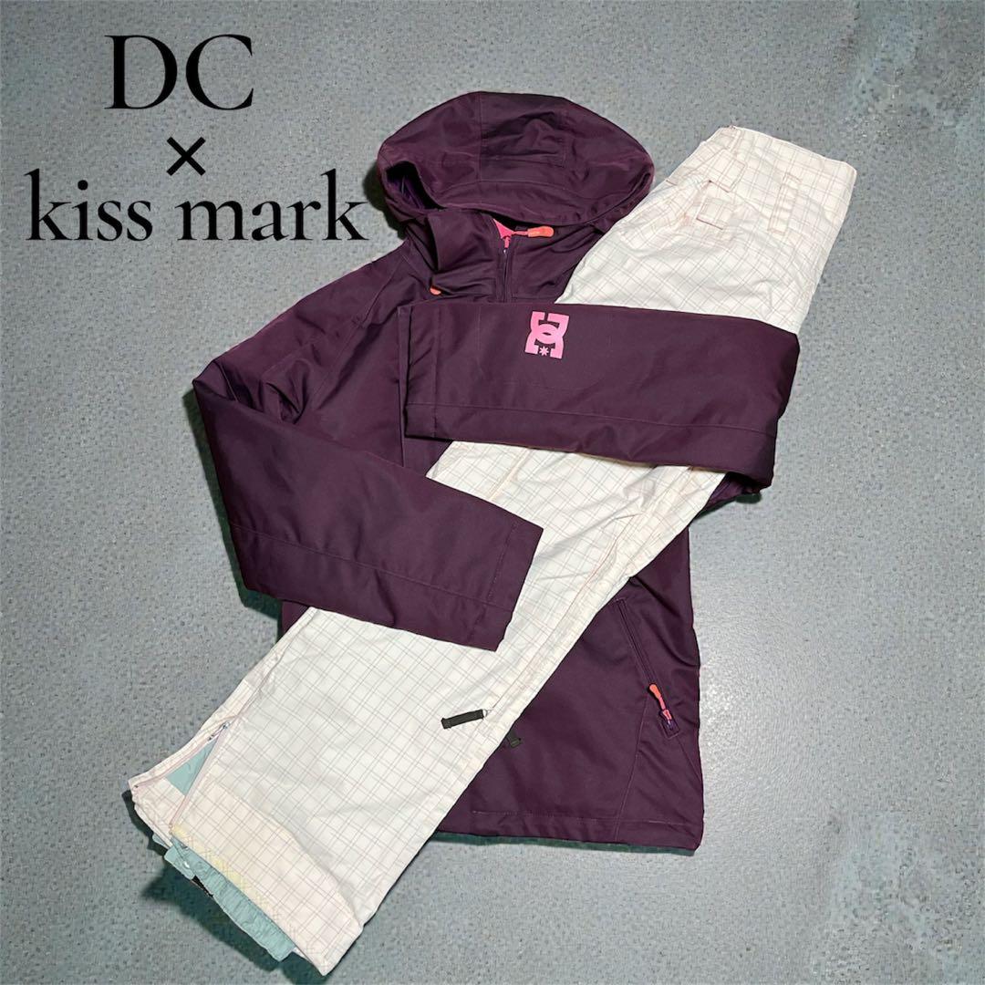 DC kiss markディーシー スノボウェア パンツセット レディース M