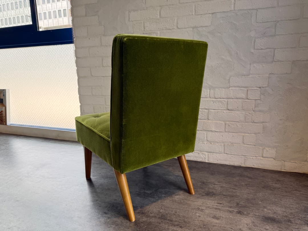 カリモク60 カフェチェア モケットグリーン