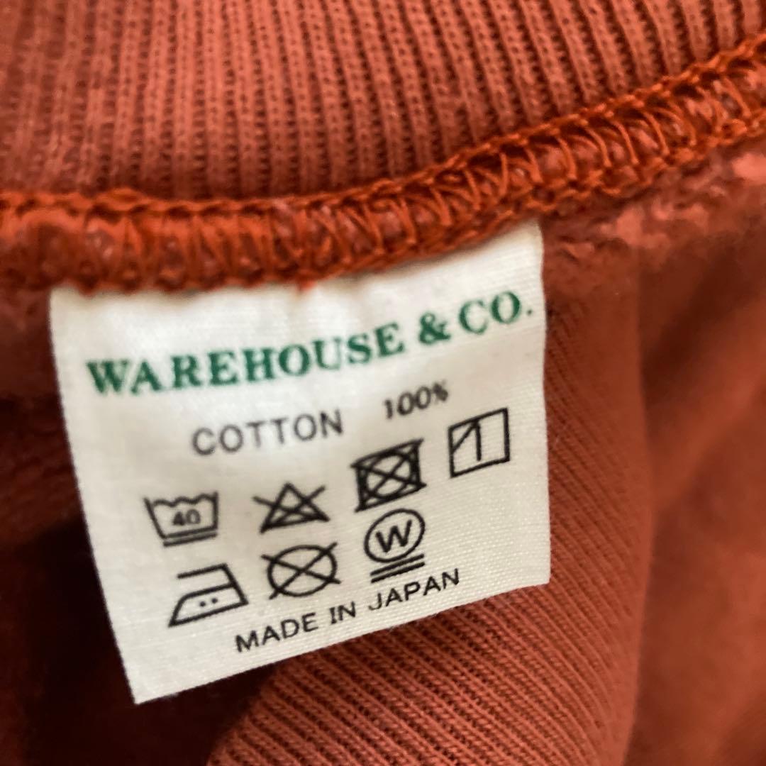 ピ*ノ様 ウエアハウス　スウェット　両面プリント　サーモン色　極美品　サイズ40