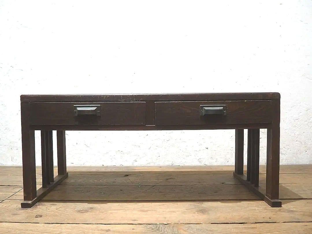 1408 レトロな杉の文机　ローテーブル　陳列台　展示台　古家具　アンティーク