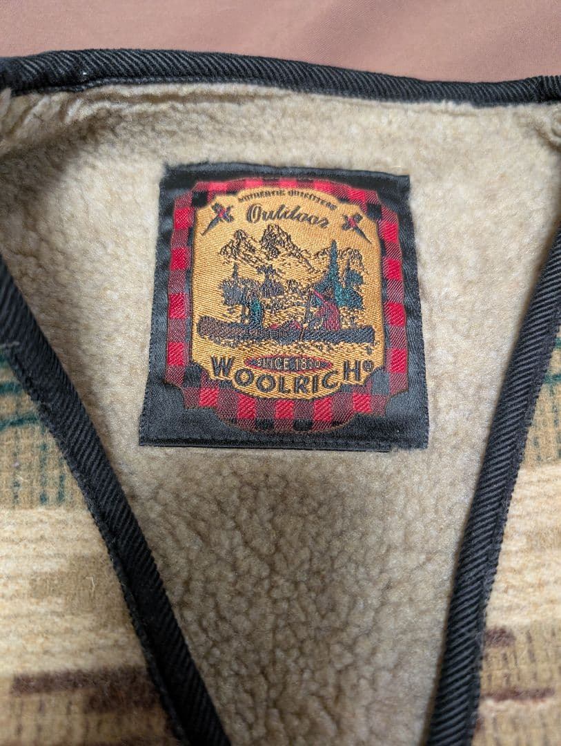 WOOLRICH ボア ベスト ネイティブ柄 マルチカラー ウールリッチ L