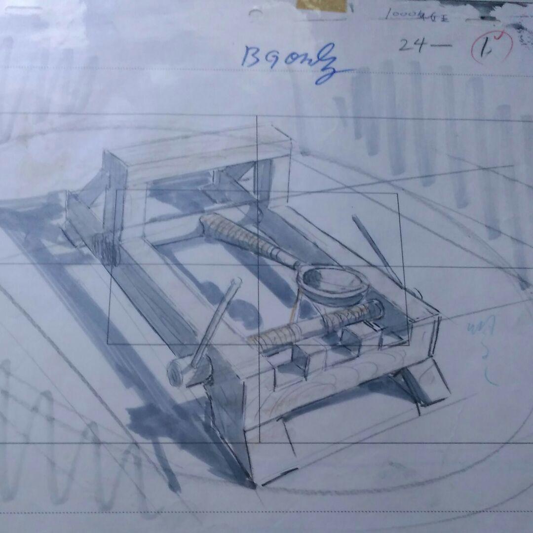 1000年女王　背景、レイアウト、原画　セル画ではありません。