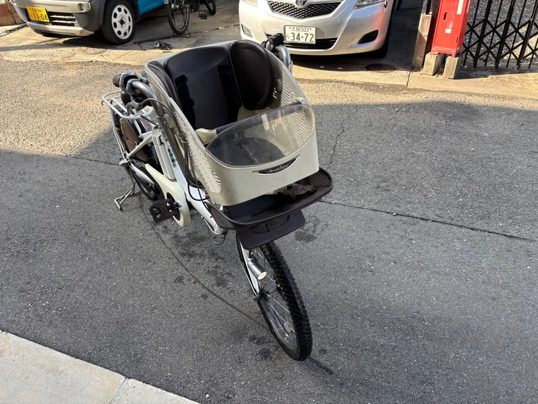 BRIDGESTONE 電動アシスト自転車 チャイルドシート付き ホワイト