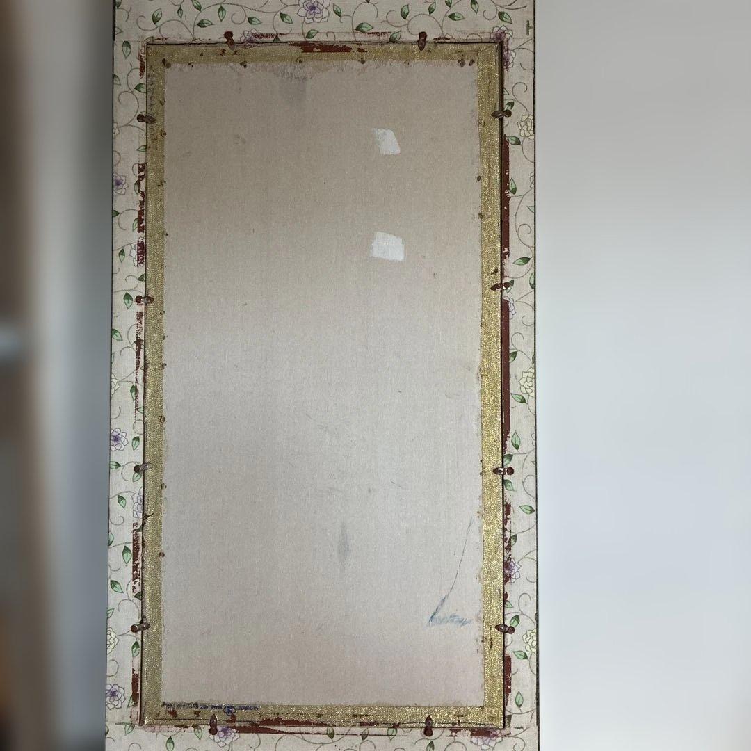 文化刺繍 慈母観音図 着色絹本 仏画 仏教美術 悲母観音 刺繍画 刺繍アート