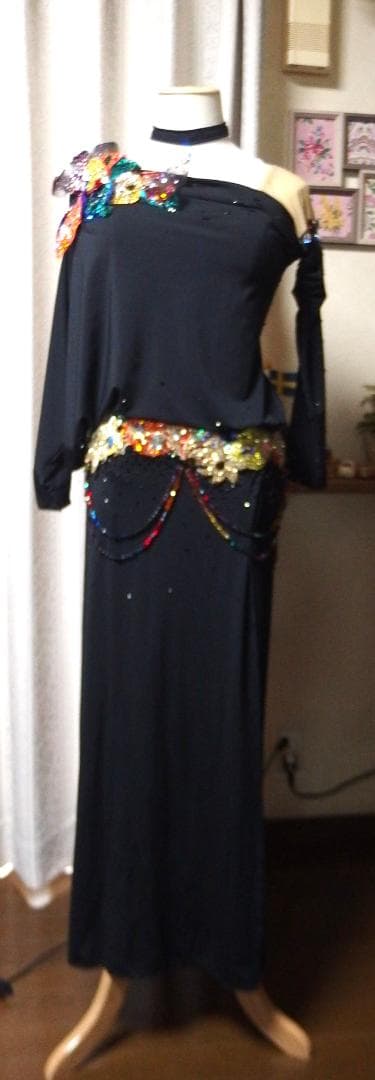 2/14迄【社交ダンス】チャコット　ブラックラテンドレス（正装用）