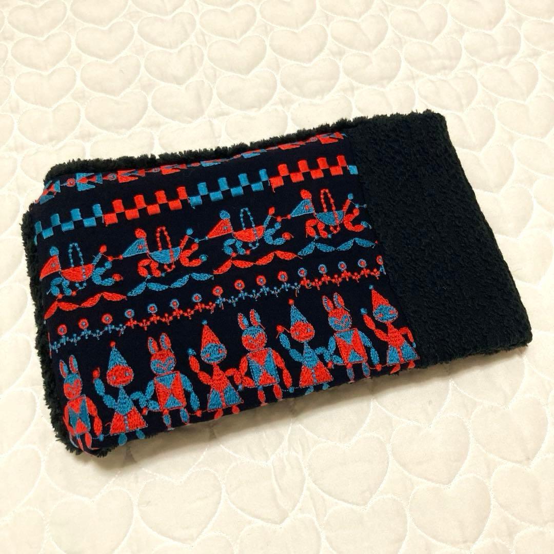 【レア生地】 766 ひねりスヌード　ネックウォーマー　fun ファン　ネイビー