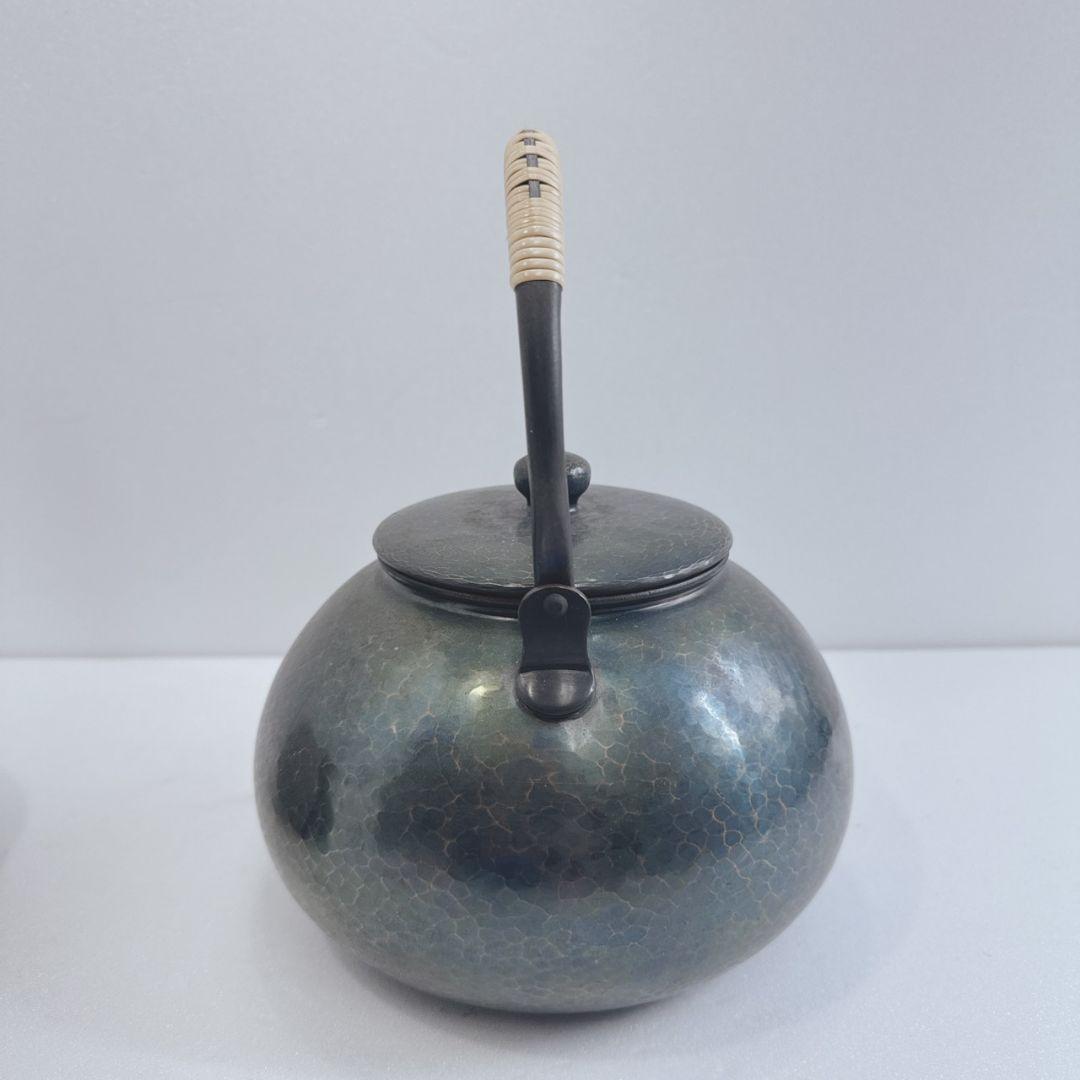 m*u様 玉川堂 鎚起銅器 茶こぼし 建水 セット 昭和レトロ 急須 茶瓶 湯沸