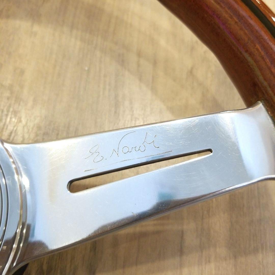 【美品】NARDI★ナルディクラシックウッドポリッシュステアリング/当時物33Φ