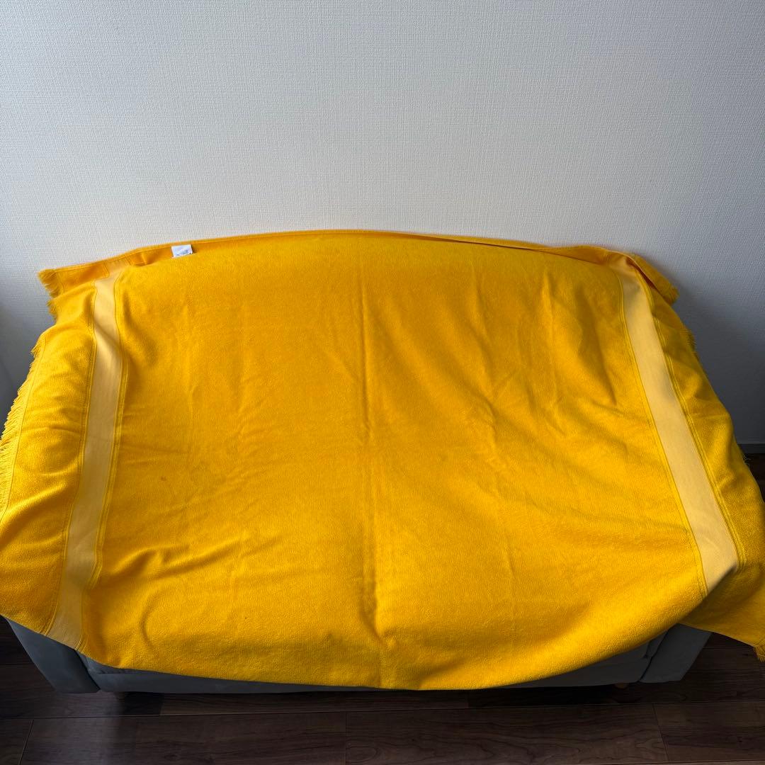 エルメス イエロー バスタオル ヨッティング ビーチタオル ブランケット 大判
