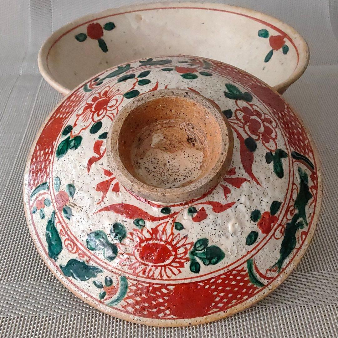 犬山焼　蓋付き碗