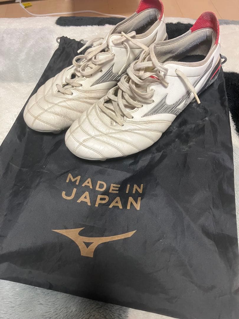 Mizuno Morelia サッカーシューズ 日本製 ホワイト　26.5センチ